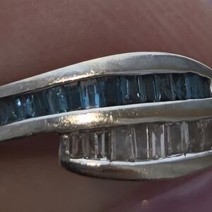 DIAMONDS White & Blue And White Gold Women's Ring